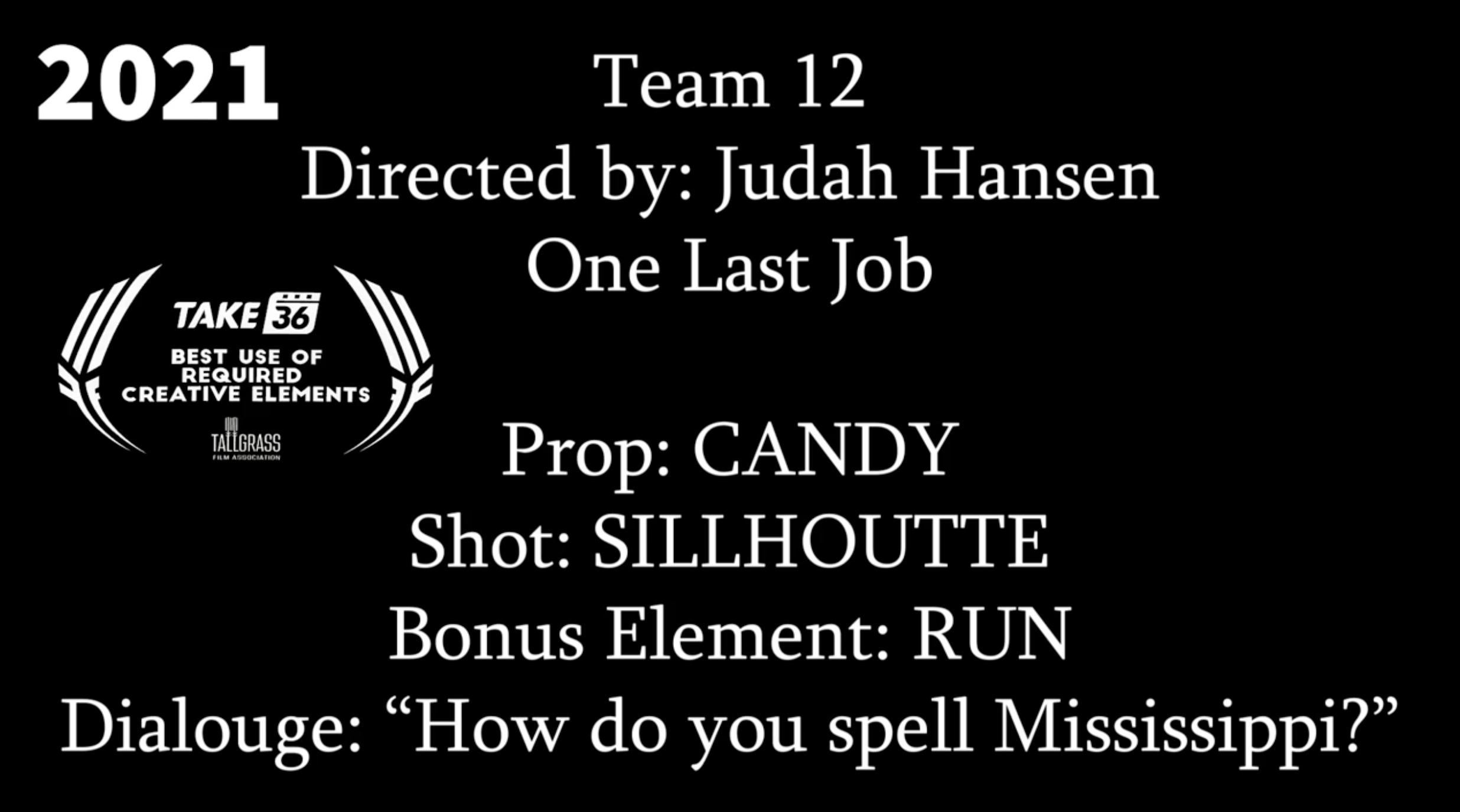 One Last Job - elements and laurels